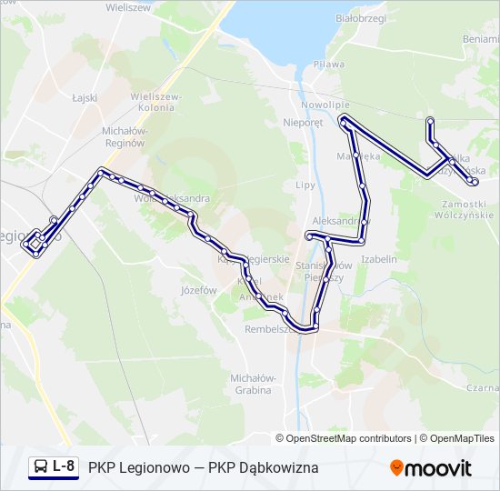 L-8 bus Line Map