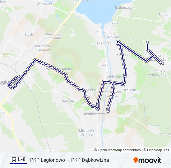 L-8 bus Line Map