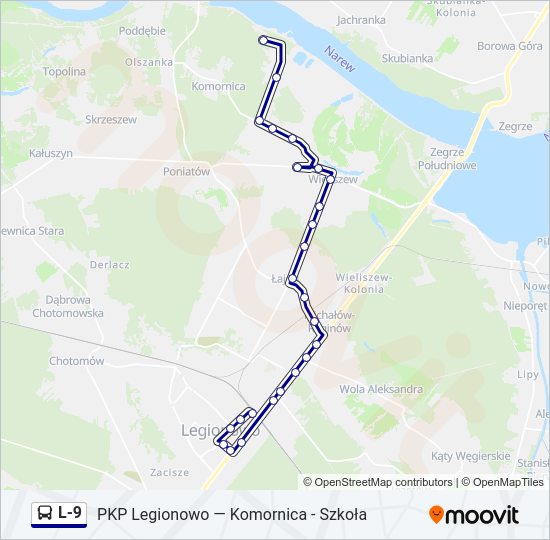 L-9 bus Line Map