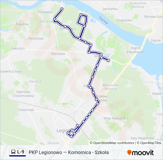 Автобус L-9: карта маршрута