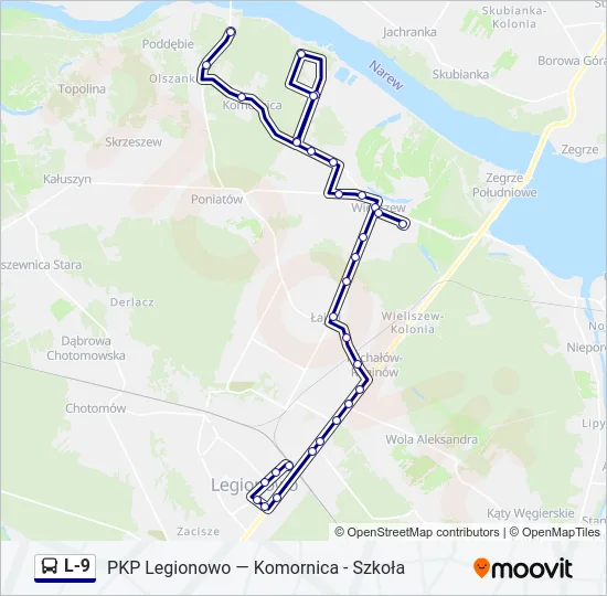 L-9 Bus Line Map