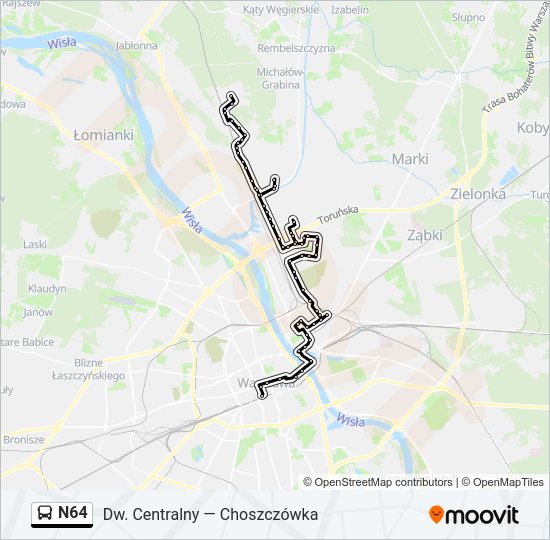 N64 Bus Line Map