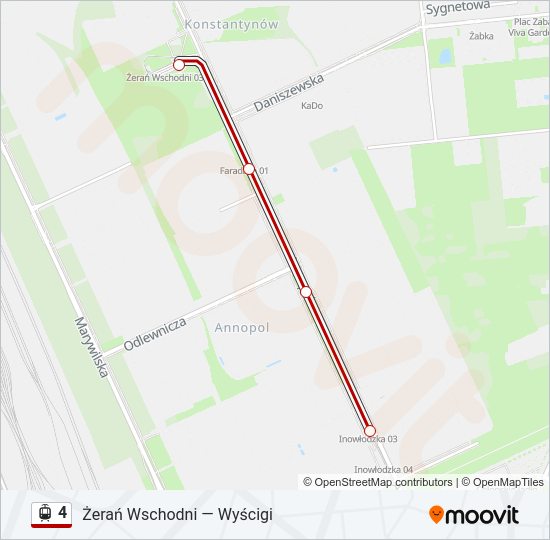 4 light rail Line Map