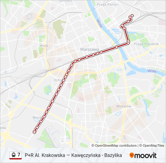 7 light rail Line Map