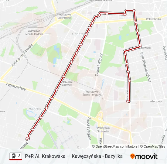 7 Light Rail Line Map