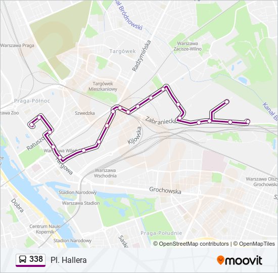 338 bus Line Map