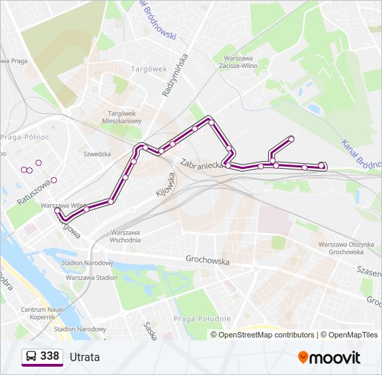 338 bus Line Map