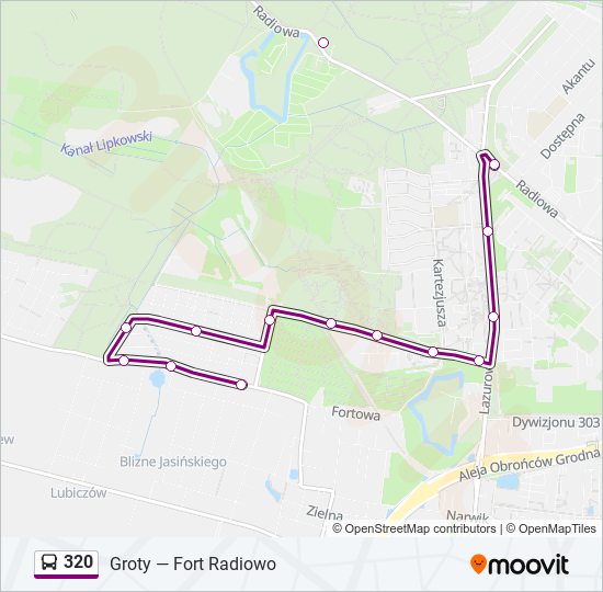 320 bus Line Map