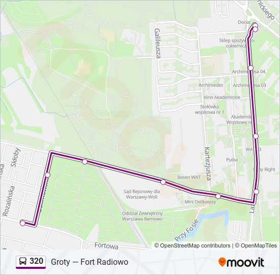 320 bus Line Map