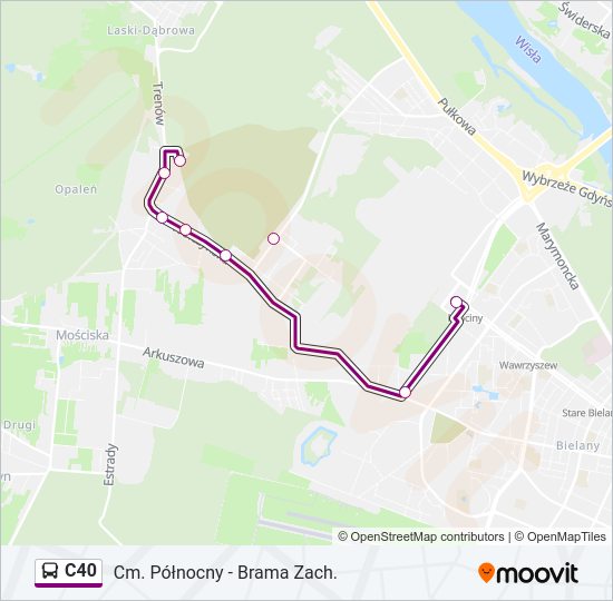 C40 Bus Line Map