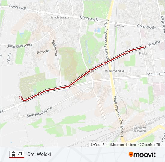 71 light rail Line Map