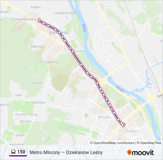 150 bus Line Map