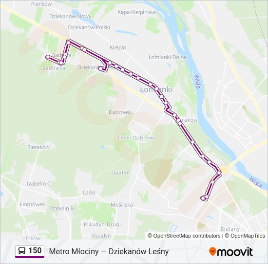 150 bus Line Map