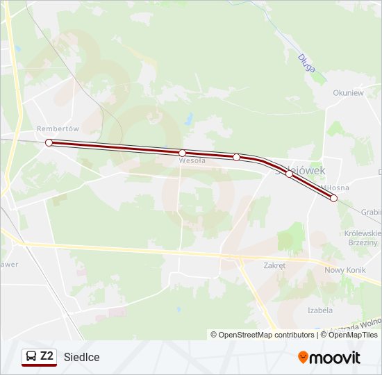 Z2 bus Line Map