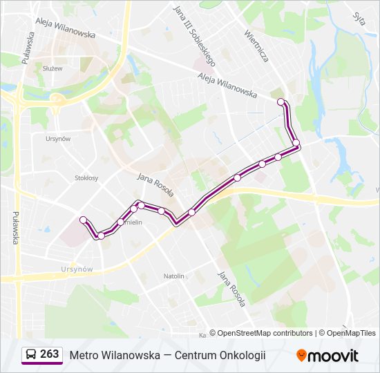 263 bus Line Map