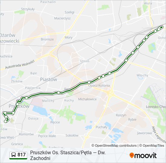 817 Bus Line Map