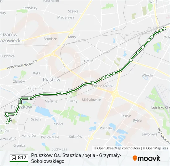 817 Bus Line Map
