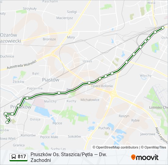 817 bus Line Map