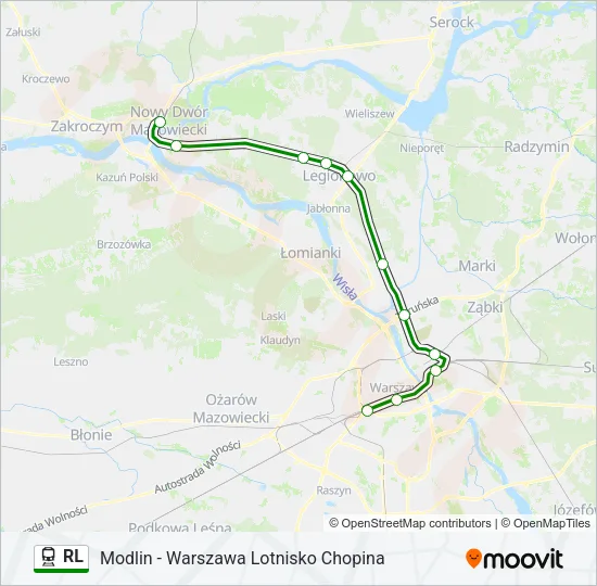 Поезд RL: карта маршрута