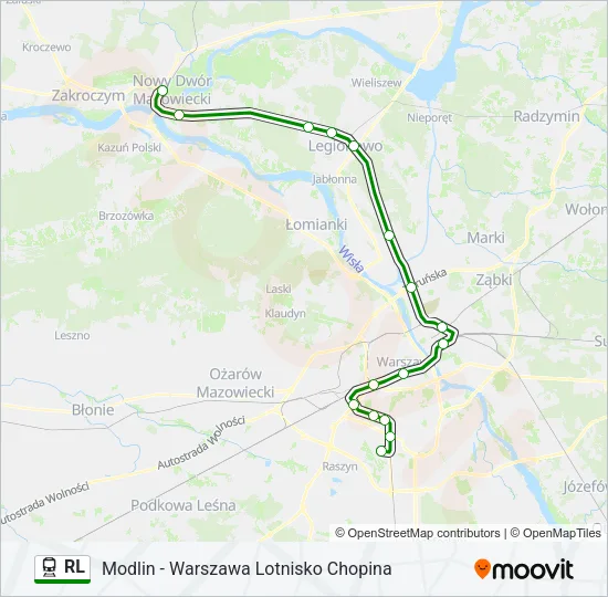 Поезд RL: карта маршрута