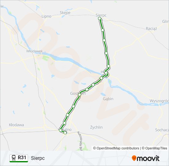 R31 train Line Map