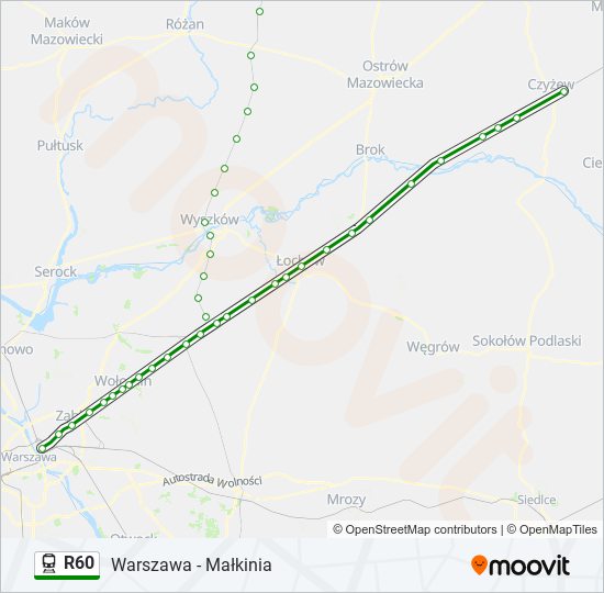 R60 train Line Map