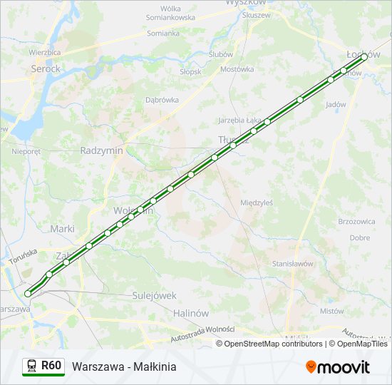 R60 train Line Map