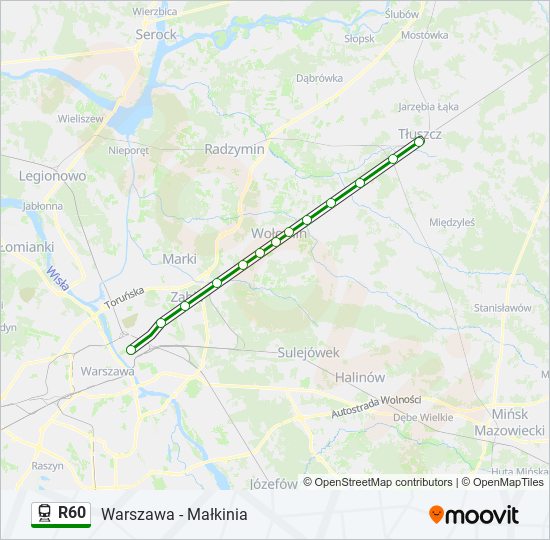 R60 train Line Map