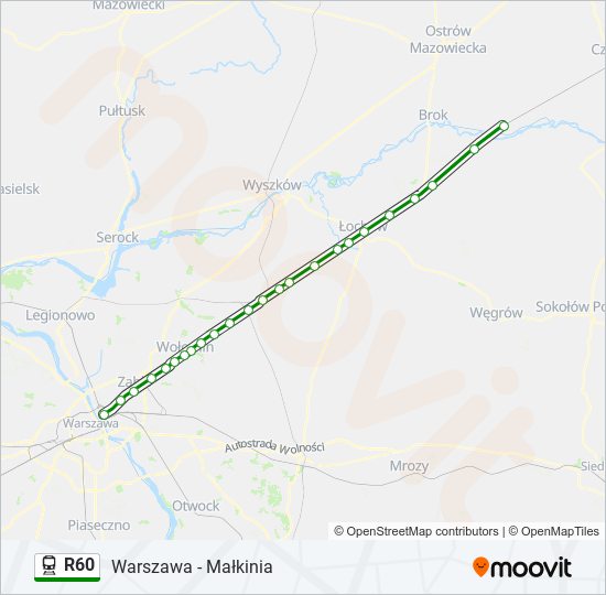 R60 train Line Map