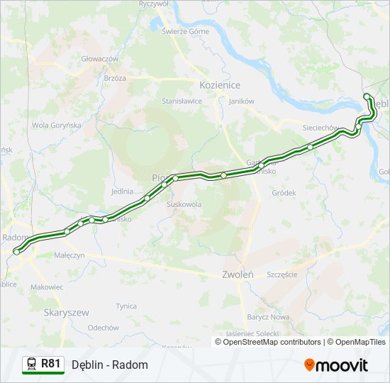 R81 train Line Map