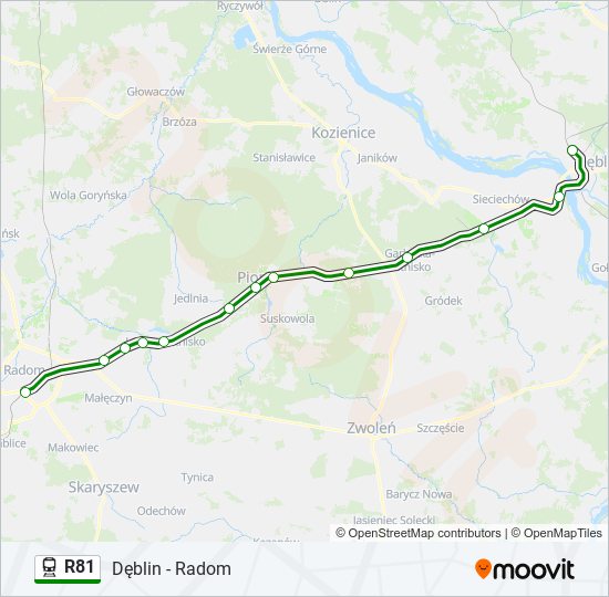 R81 train Line Map