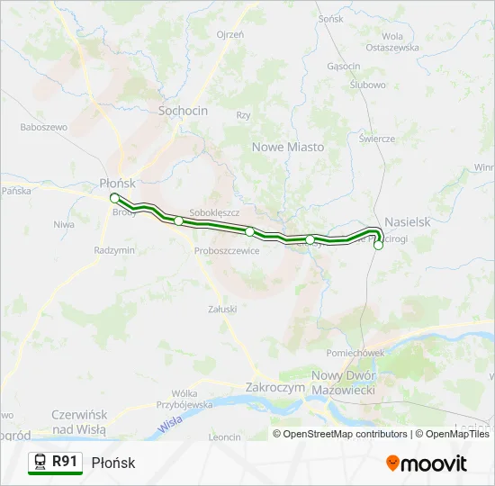 R91 Train Line Map