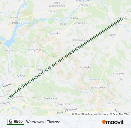 RE60 train Line Map