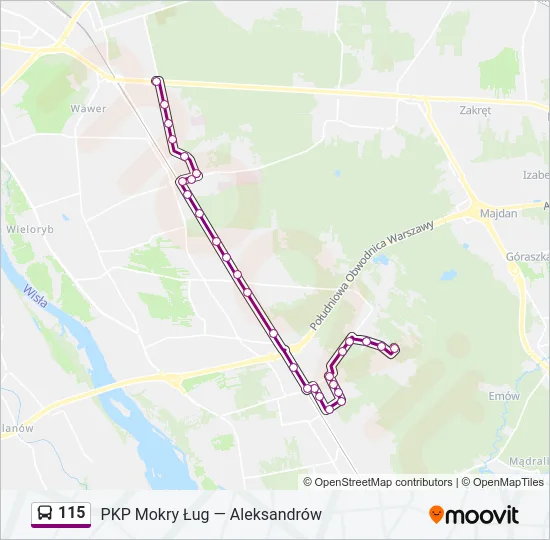 115 Bus Line Map