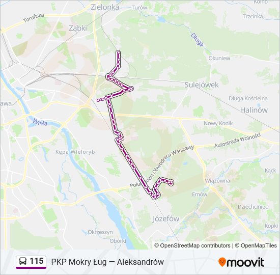 115 Bus Line Map