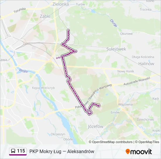 115 Bus Line Map
