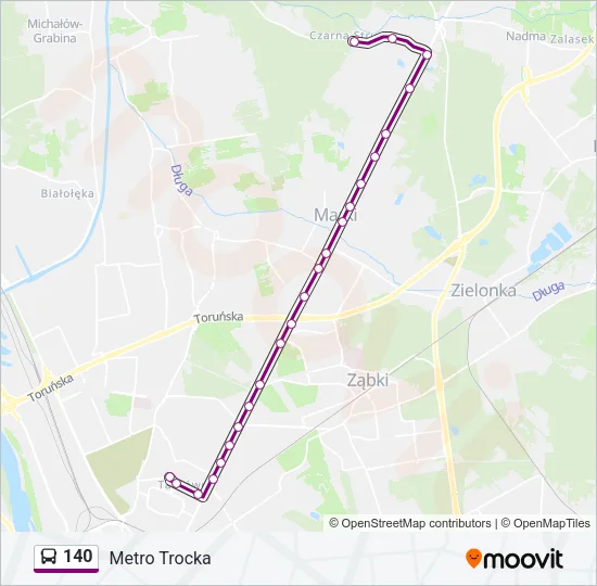 140 Bus Line Map