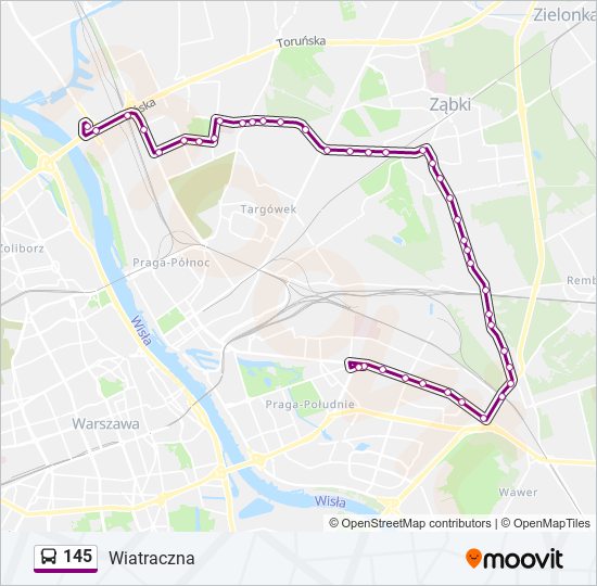 145 bus Line Map