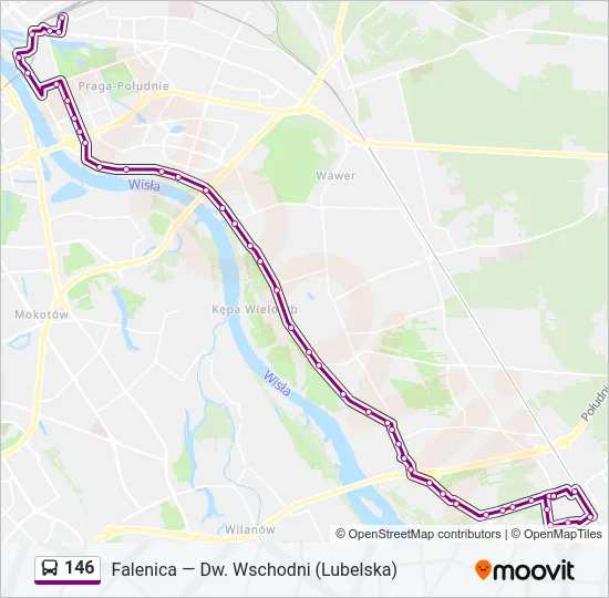 146 Bus Line Map