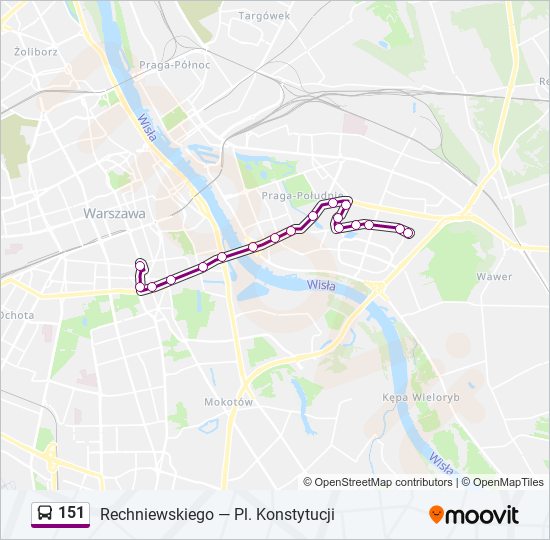 151 Bus Line Map