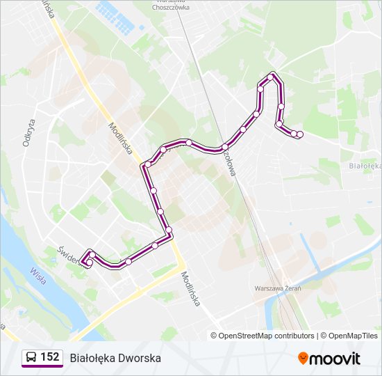 152 bus Line Map