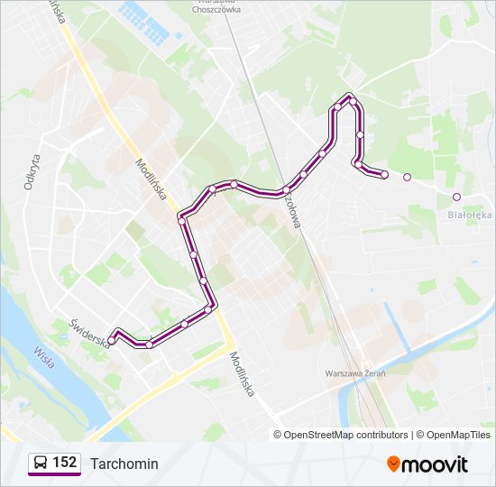 152 bus Line Map