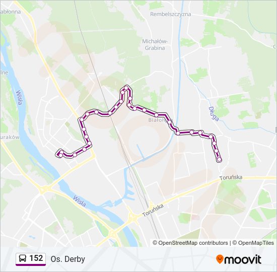 152 bus Line Map