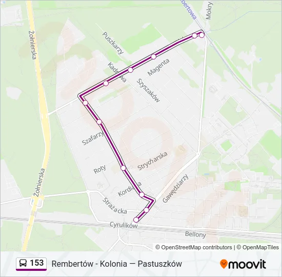 153 Bus Line Map
