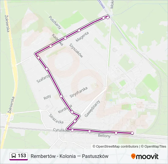 153 Bus Line Map