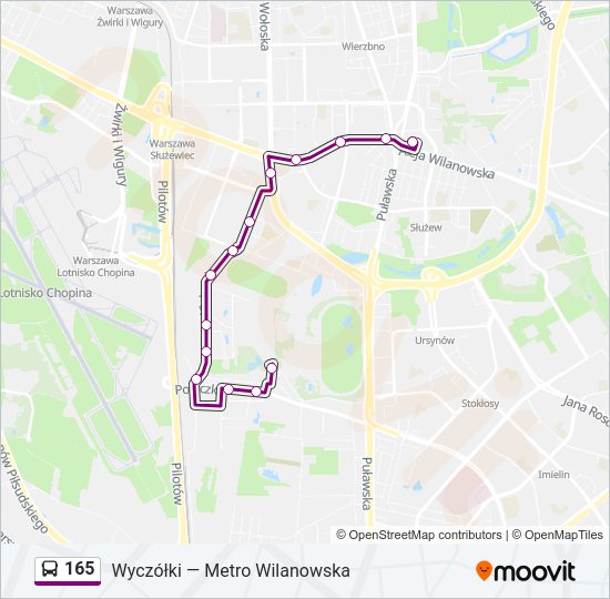 165 Bus Line Map