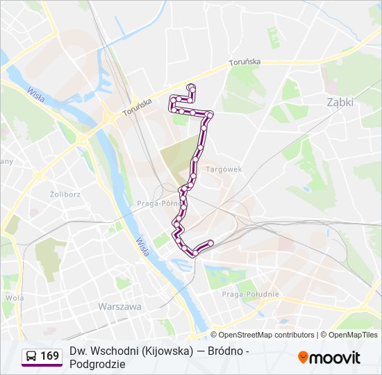 169 bus Line Map