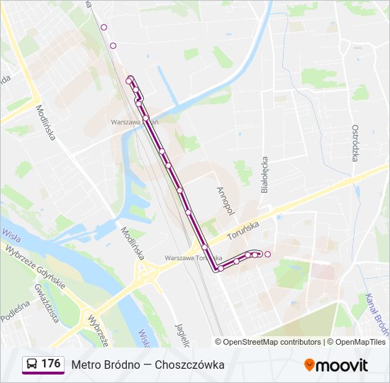 176 bus Line Map