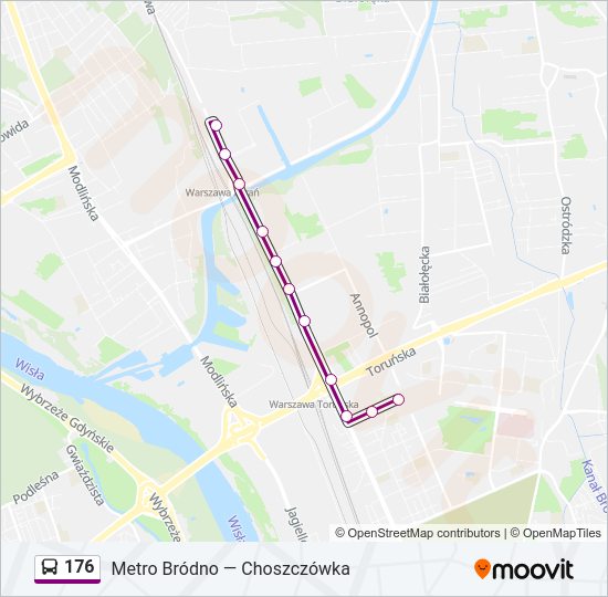 176 bus Line Map