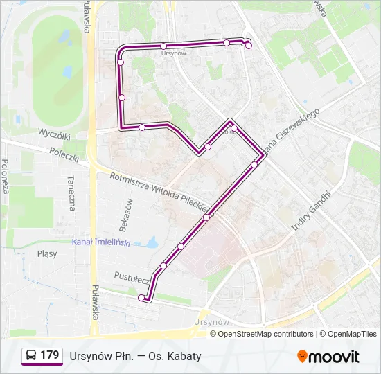 Автобус 179: карта маршрута